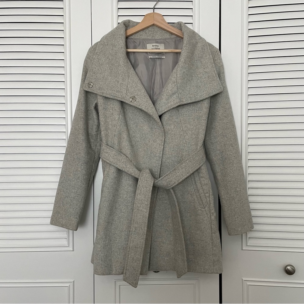 Bershka Wool-Blend Coat - Picture 3 of 3